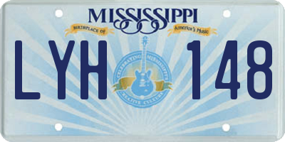 MS license plate LYH148