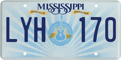 MS license plate LYH170