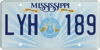 MS license plate LYH189