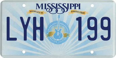 MS license plate LYH199