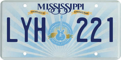 MS license plate LYH221