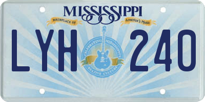 MS license plate LYH240
