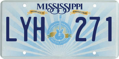 MS license plate LYH271