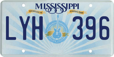 MS license plate LYH396