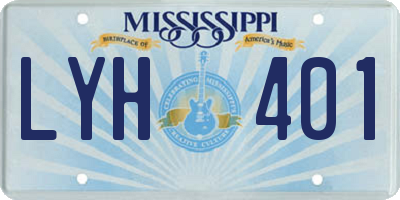 MS license plate LYH401