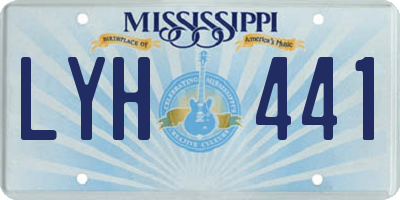 MS license plate LYH441