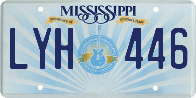 MS license plate LYH446