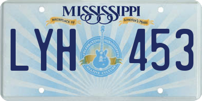 MS license plate LYH453