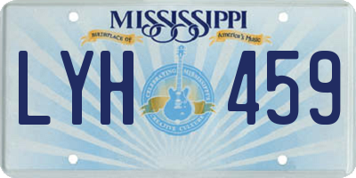 MS license plate LYH459