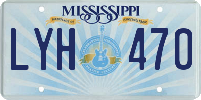 MS license plate LYH470