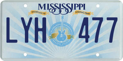 MS license plate LYH477
