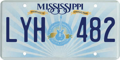 MS license plate LYH482
