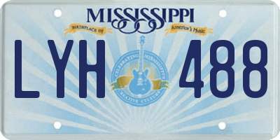 MS license plate LYH488