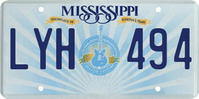 MS license plate LYH494