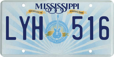 MS license plate LYH516