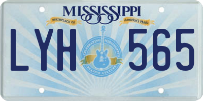 MS license plate LYH565