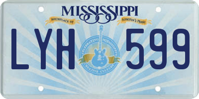 MS license plate LYH599