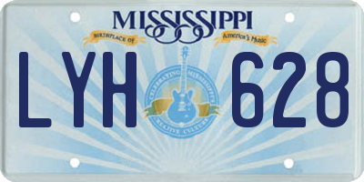 MS license plate LYH628