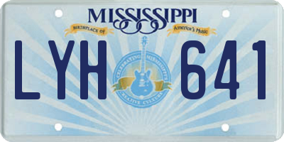 MS license plate LYH641