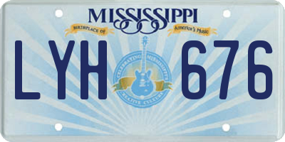 MS license plate LYH676