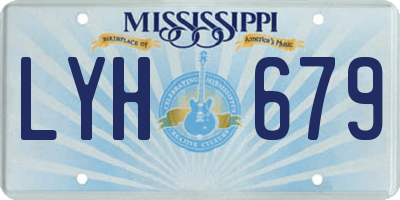 MS license plate LYH679
