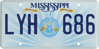 MS license plate LYH686