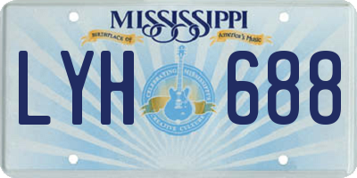MS license plate LYH688