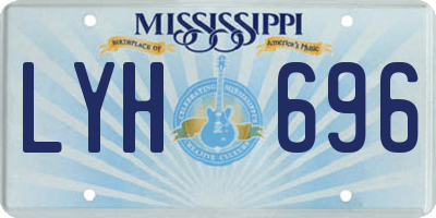 MS license plate LYH696