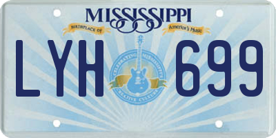 MS license plate LYH699