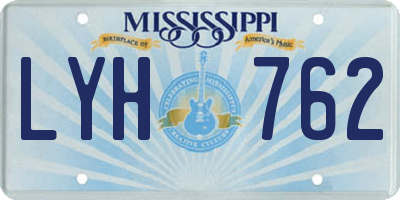 MS license plate LYH762