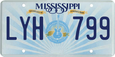 MS license plate LYH799