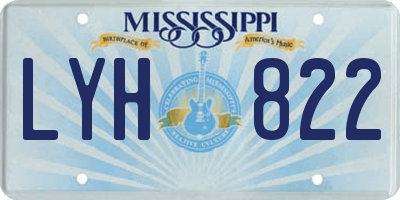 MS license plate LYH822