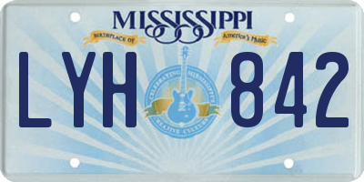 MS license plate LYH842