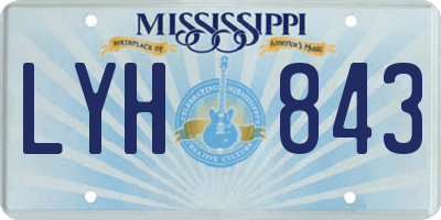 MS license plate LYH843