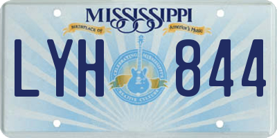 MS license plate LYH844