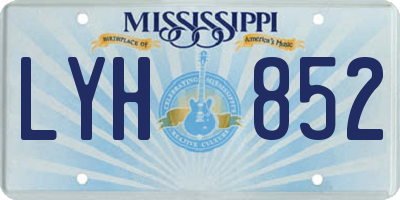 MS license plate LYH852