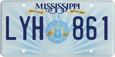 MS license plate LYH861