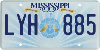 MS license plate LYH885
