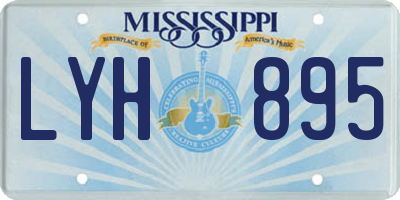 MS license plate LYH895