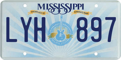MS license plate LYH897