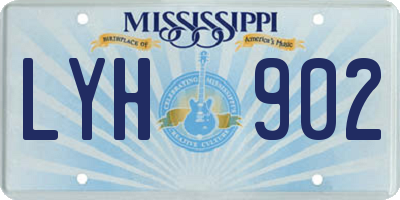 MS license plate LYH902