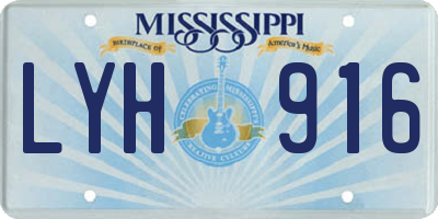 MS license plate LYH916