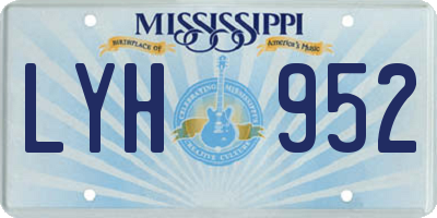 MS license plate LYH952
