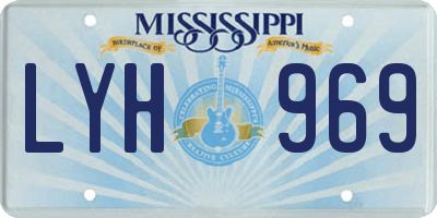 MS license plate LYH969