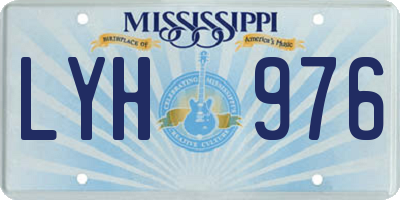 MS license plate LYH976