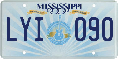 MS license plate LYI090