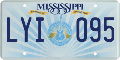 MS license plate LYI095