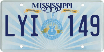 MS license plate LYI149