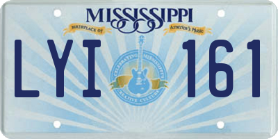MS license plate LYI161