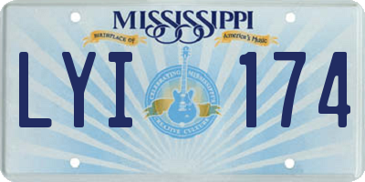 MS license plate LYI174